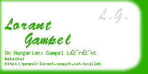 lorant gampel business card